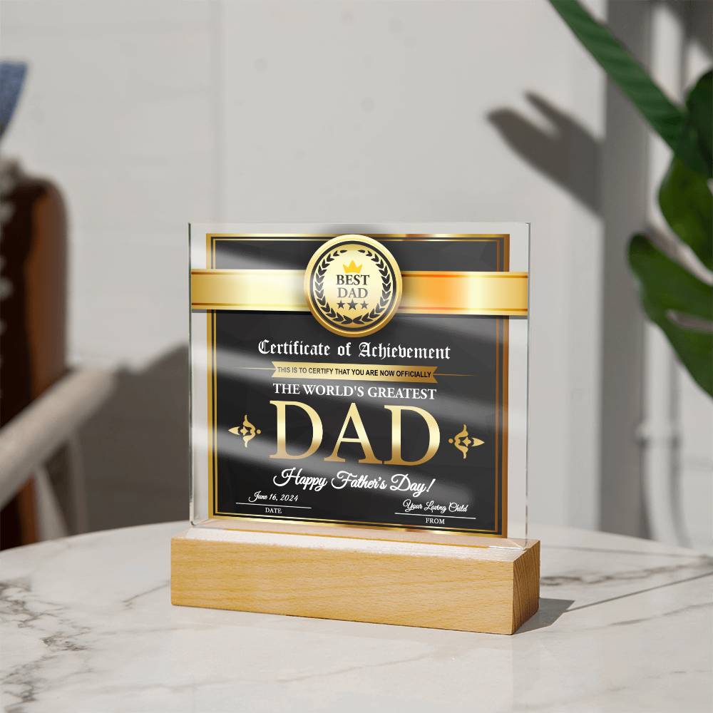 Dad - Your Loving Child - Acrylic Acrylic Plaque
