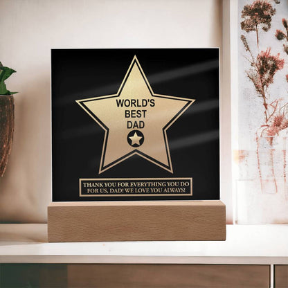 Dad - World's Best Dad - Acrylic Acrylic Plaque