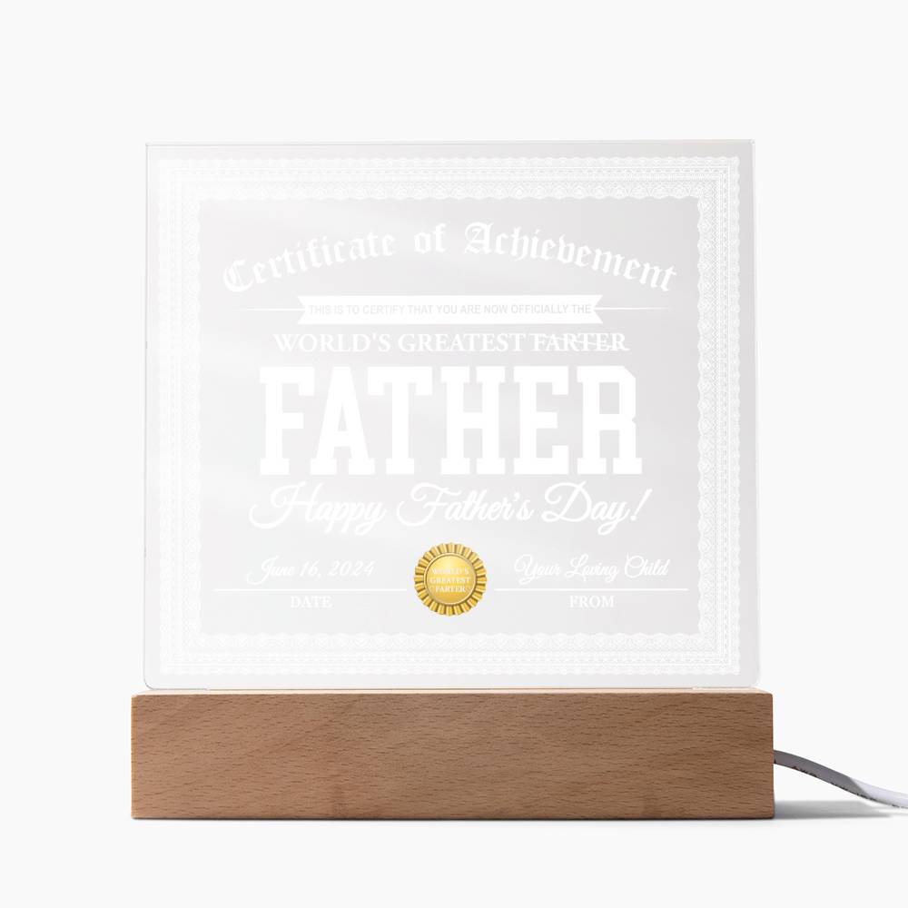Dad - World's Greatest Farter - Acrylic Acrylic Plaque