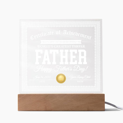 Dad - World's Greatest Farter - Acrylic Acrylic Plaque