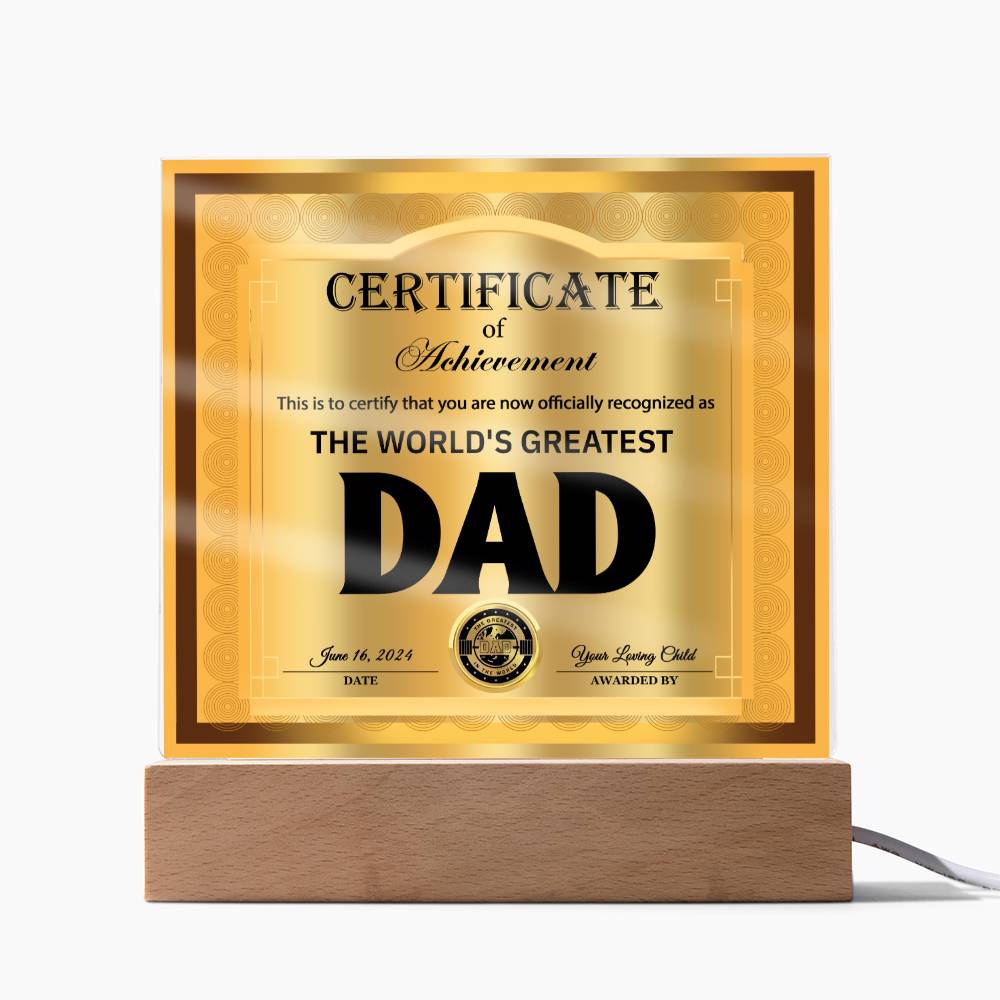 Dad - Officially Recognized As - Acrylic Acrylic Plaque