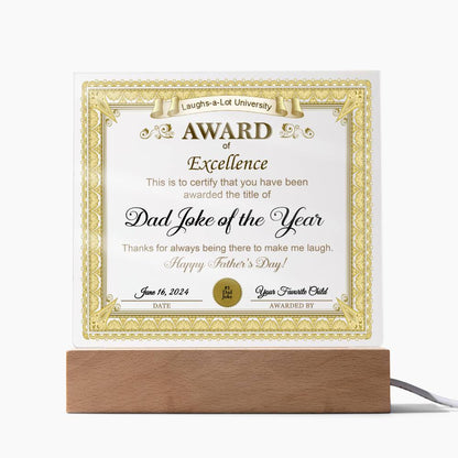 Dad - Award of Excellence - Acrylic Acrylic Plaque