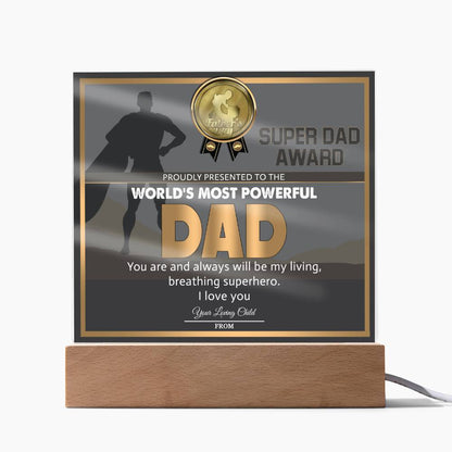 Dad - Super Dad Award - Acrylic Acrylic Plaque