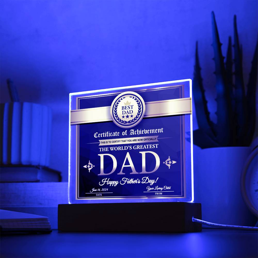 Dad - Your Loving Child - Acrylic Acrylic Plaque