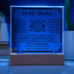 To My Viking - I Love You To Valhalla And Back - Acrylic Square Plaque 17