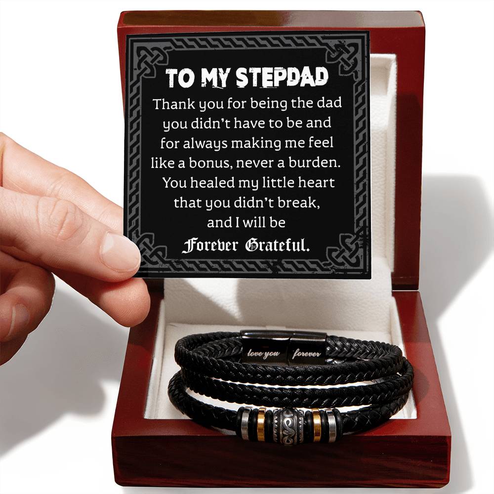 Stepdad-Will Be Forever-Dad Bracelet