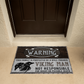 Warning! This Family Is Protected By A Well-Trained Viking Man. Not Responsible For Injury Or Possible Death. Funny Norse Door Mat