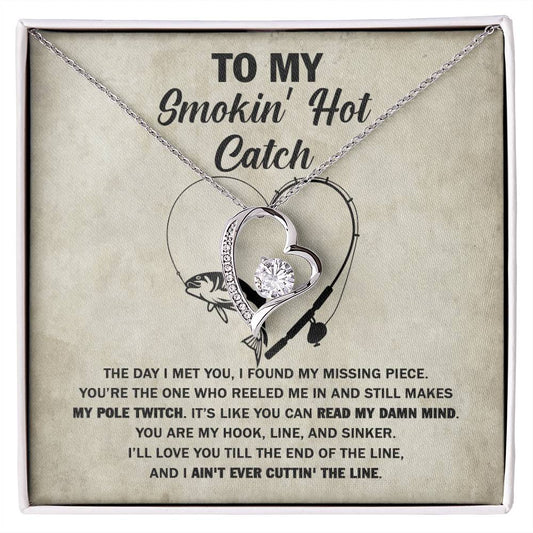 "Smokin' Hot Catch" Forever Love Necklace – The Perfect Gift for Your Favorite Fishing Partner 133