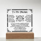To My Viking - I Love You To Valhalla And Back - Acrylic Square Plaque 17