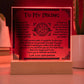 To My Viking - I Love You To Valhalla And Back - Acrylic Square Plaque 17