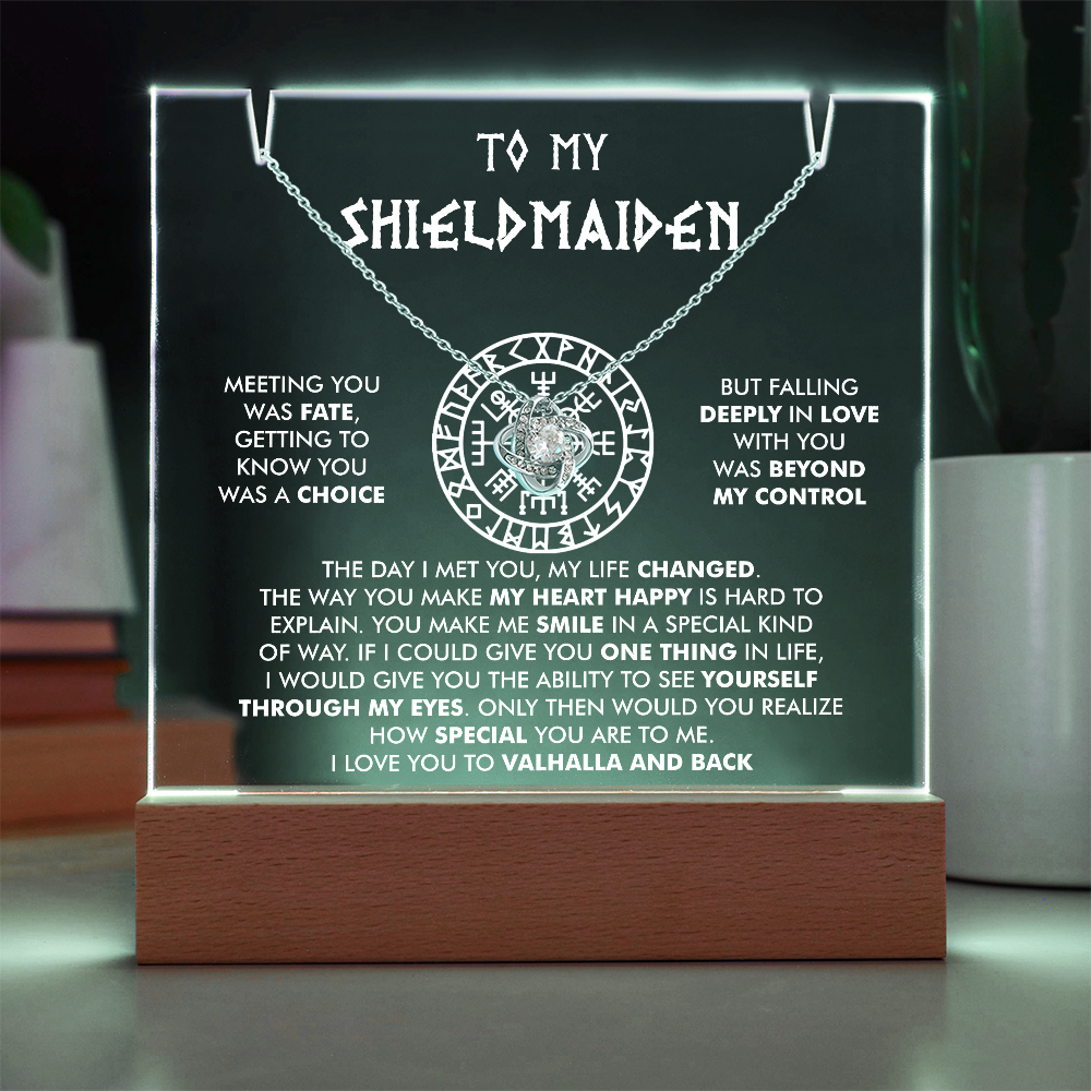 To My Shieldmaiden – Keepsake Acrylic & Love Knot Necklace Bundle 27