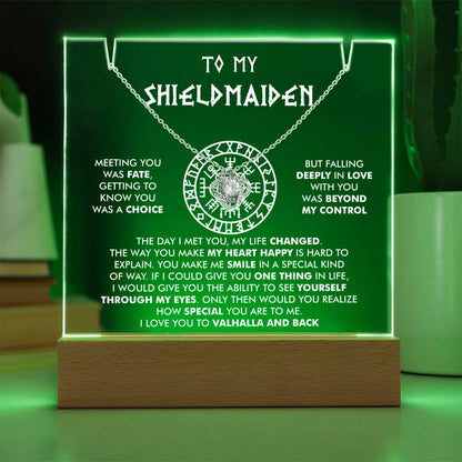 To My Shieldmaiden – Keepsake Acrylic & Love Knot Necklace Bundle 27