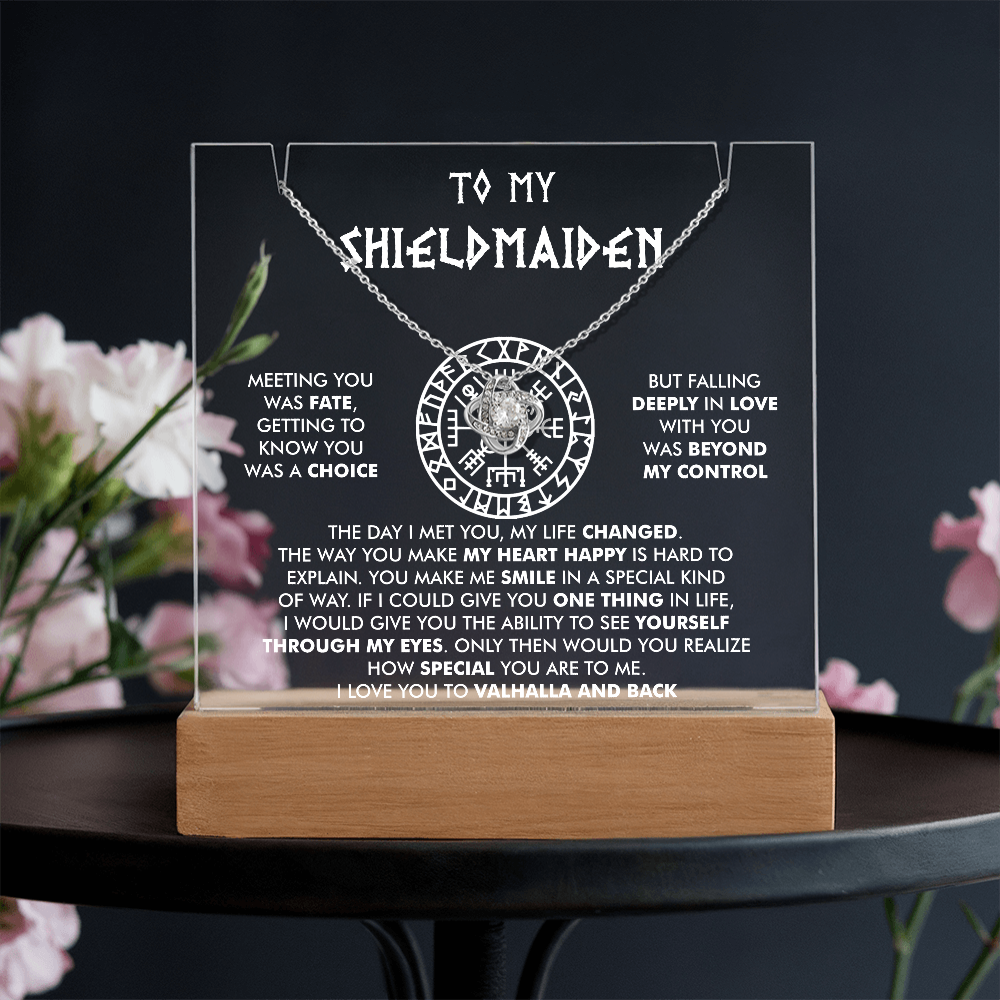 To My Shieldmaiden – Keepsake Acrylic & Love Knot Necklace Bundle 27