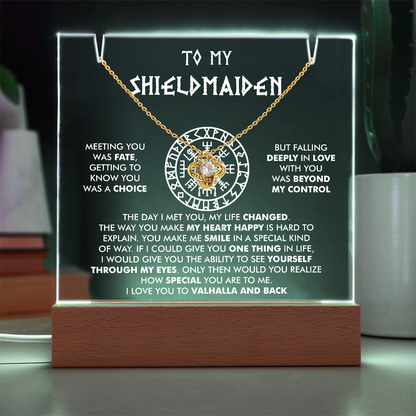 To My Shieldmaiden – Keepsake Acrylic & Love Knot Necklace Bundle 27