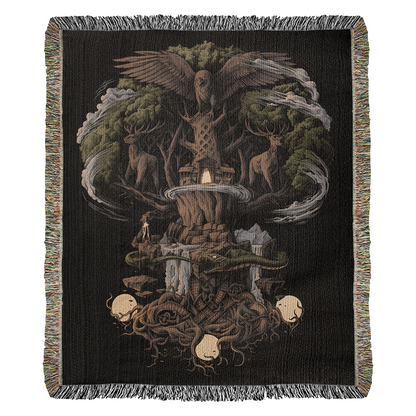 Norse Yggdrasil Heirloom Woven Blanket