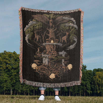 Norse Yggdrasil Heirloom Woven Blanket