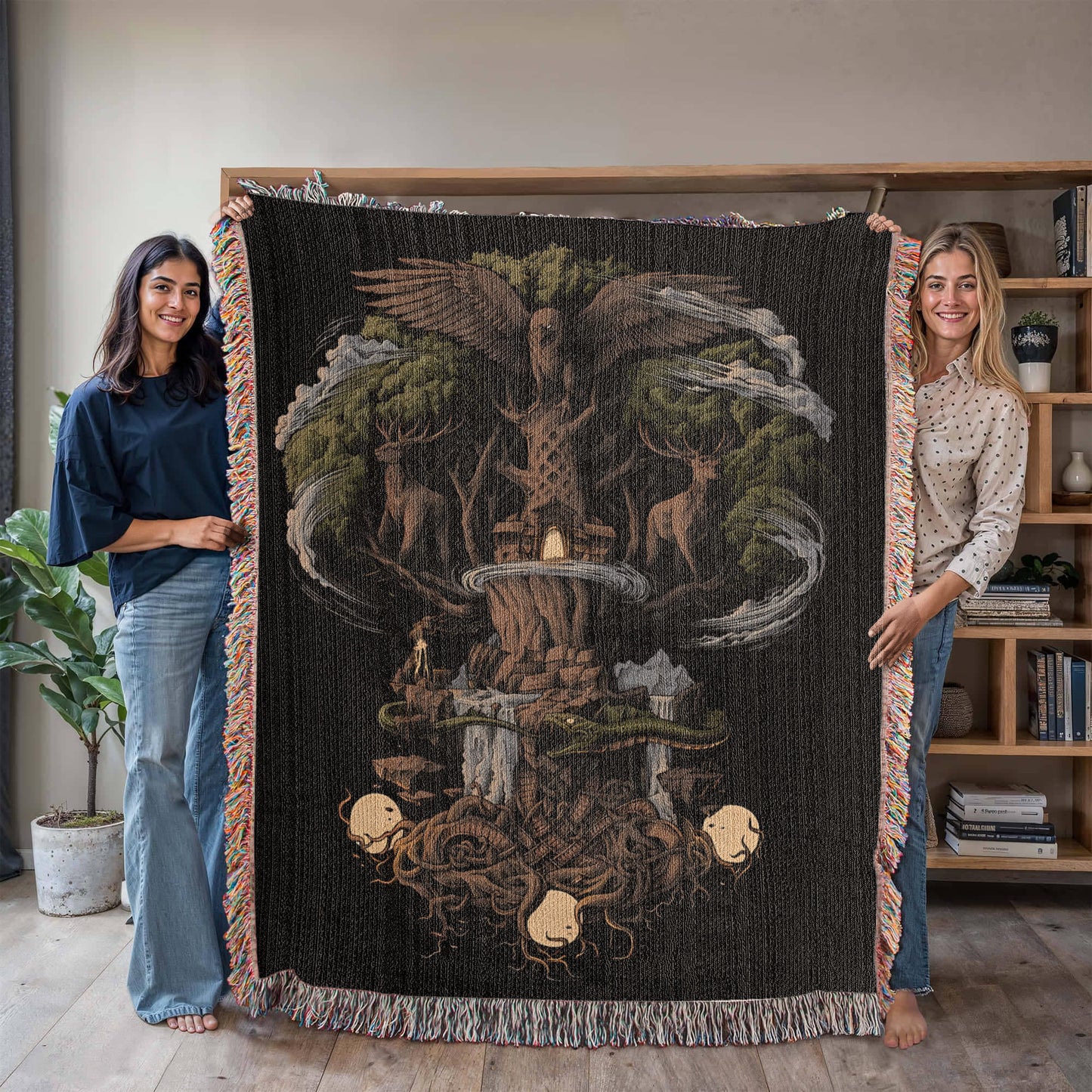 Norse Yggdrasil Heirloom Woven Blanket