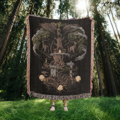 Norse Yggdrasil Heirloom Woven Blanket