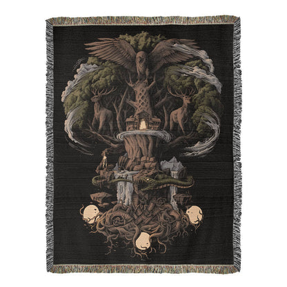 Norse Yggdrasil Heirloom Woven Blanket