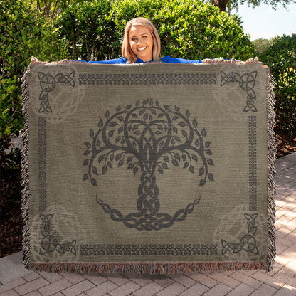 Tree of Life Woven Blanket
