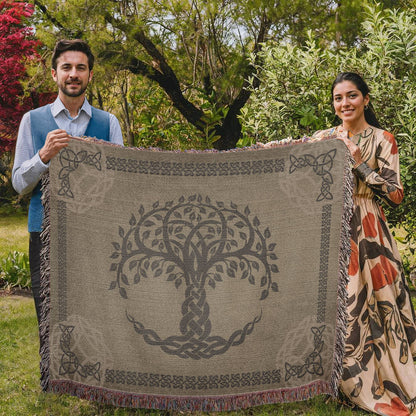 Tree of Life Woven Blanket