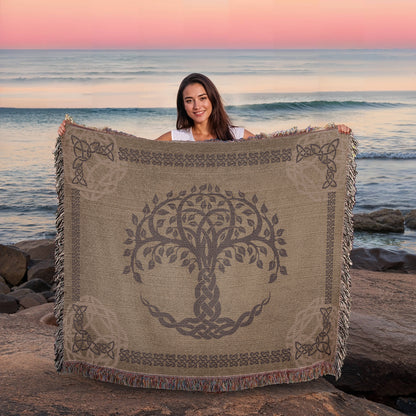 Tree of Life Woven Blanket