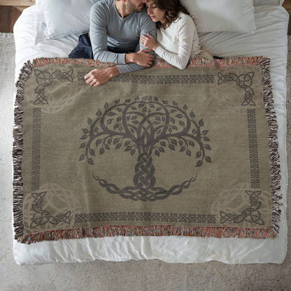 Tree of Life Woven Blanket