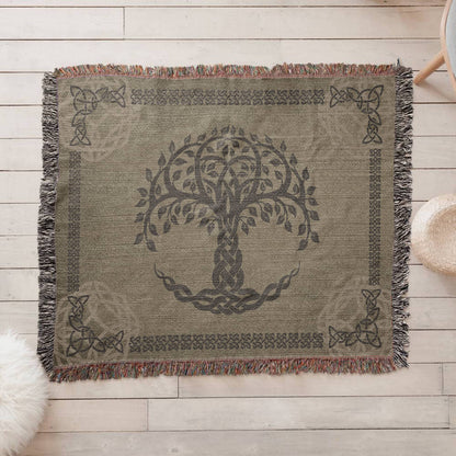 Tree of Life Woven Blanket