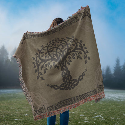 Tree of Life Woven Blanket