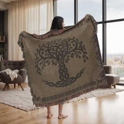 Tree of Life Woven Blanket