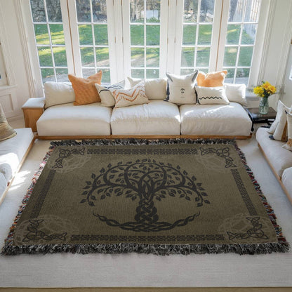 Tree of Life Woven Blanket