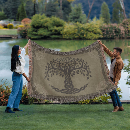 Tree of Life Woven Blanket
