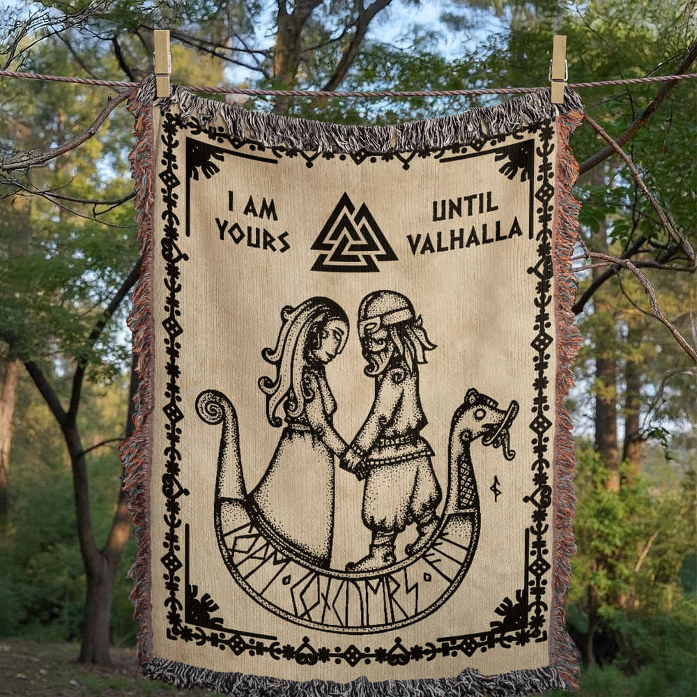 I Am Yours Until Valhalla - Woven Blanket 27