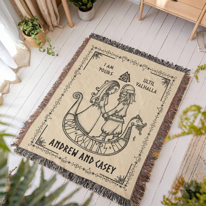 I Am Yours Until Valhalla - Woven Blanket