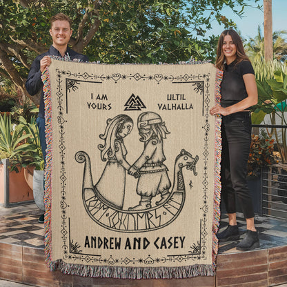 I Am Yours Until Valhalla - Woven Blanket