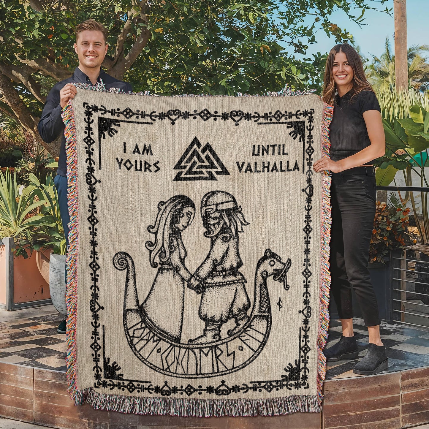 I Am Yours Until Valhalla - Woven Blanket 27
