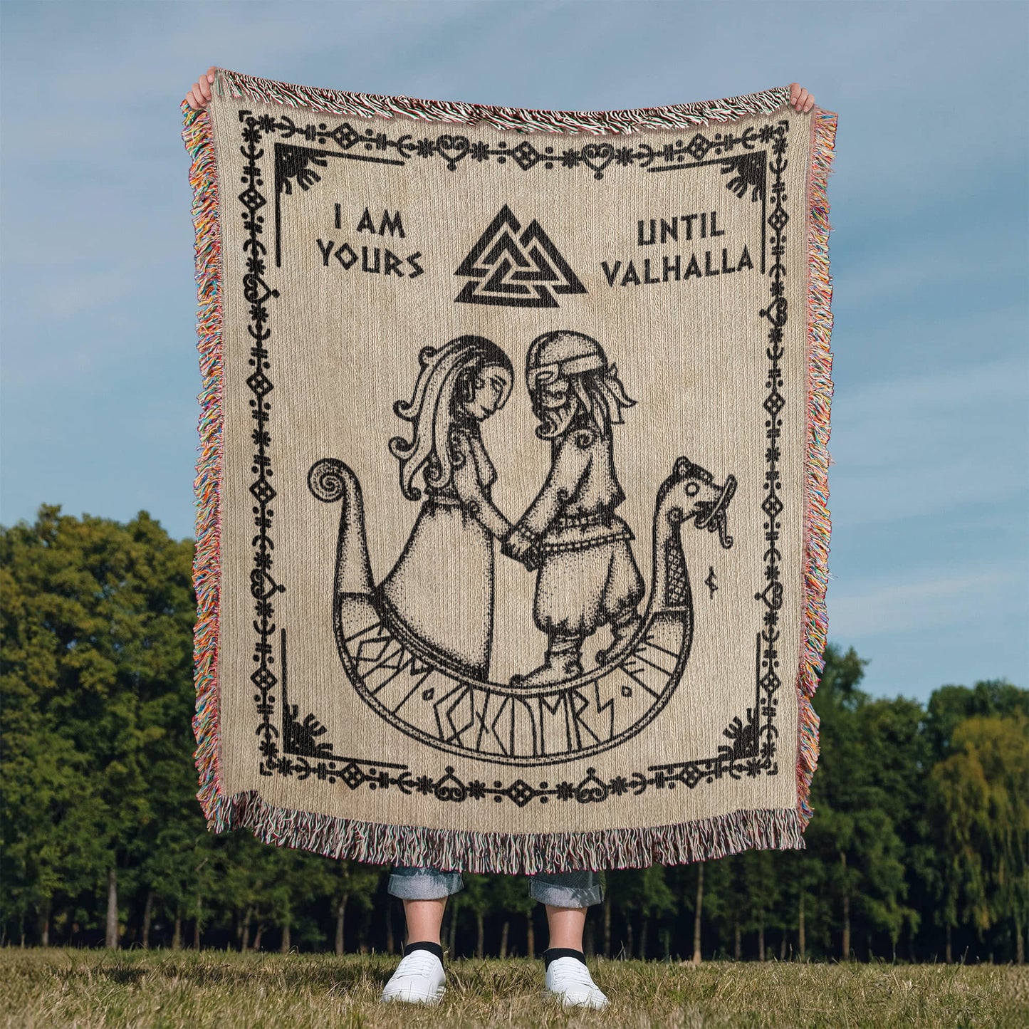 I Am Yours Until Valhalla - Woven Blanket 27