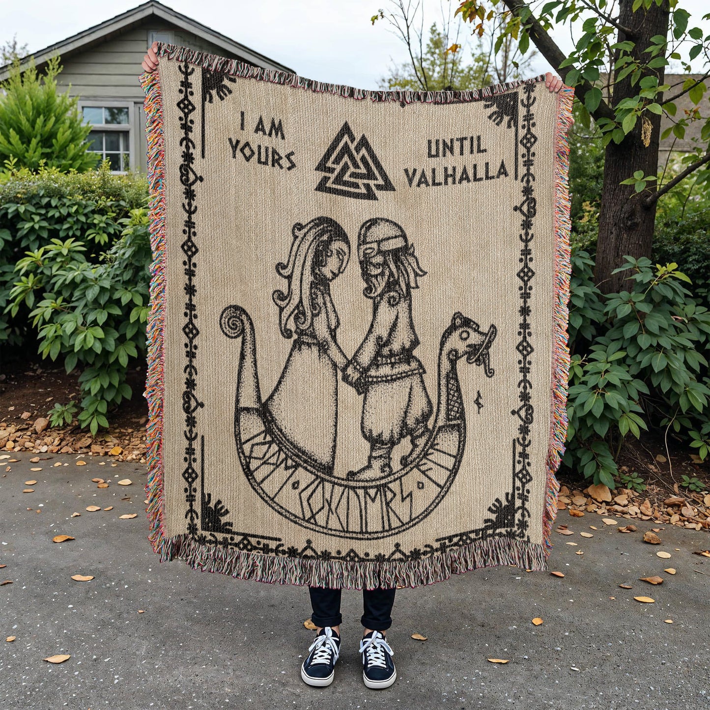 I Am Yours Until Valhalla - Woven Blanket 27