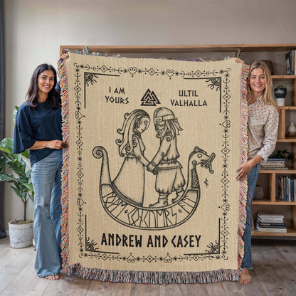 I Am Yours Until Valhalla - Woven Blanket