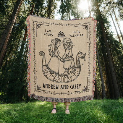 I Am Yours Until Valhalla - Woven Blanket