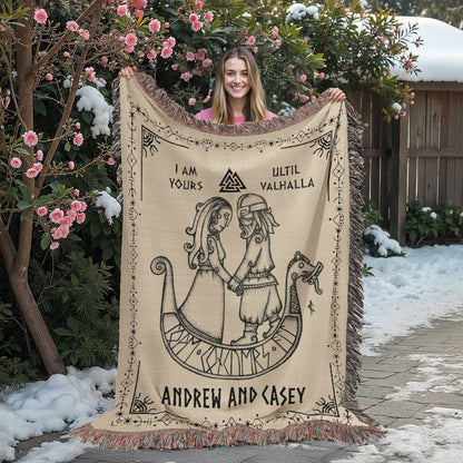 I Am Yours Until Valhalla - Woven Blanket