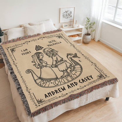 I Am Yours Until Valhalla - Woven Blanket