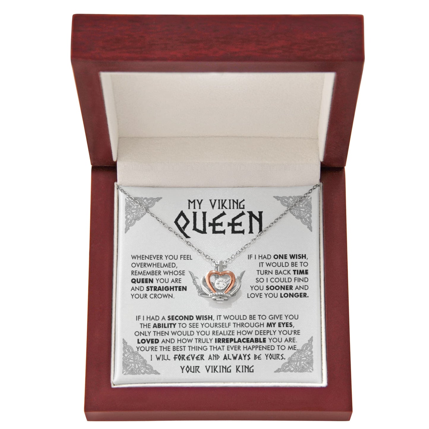 My Viking Queen - You are loved and truly irreplaceable - Love Knot Necklace 101b