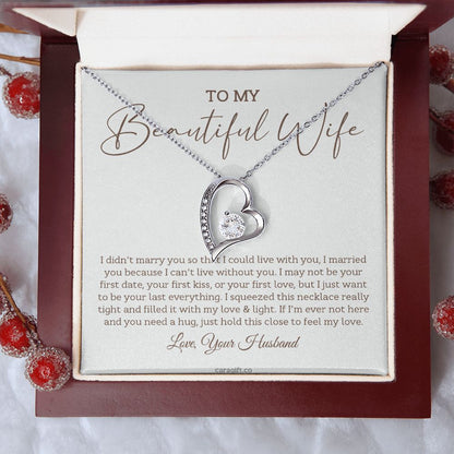 Hold this close to feel my love - 0030d Her - Forever Love Necklace