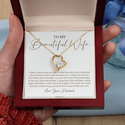 Hold this close to feel my love - 0030d Her - Forever Love Necklace