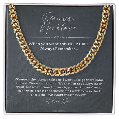 I want us to go there hand in hand Him - Cuban Link Chain