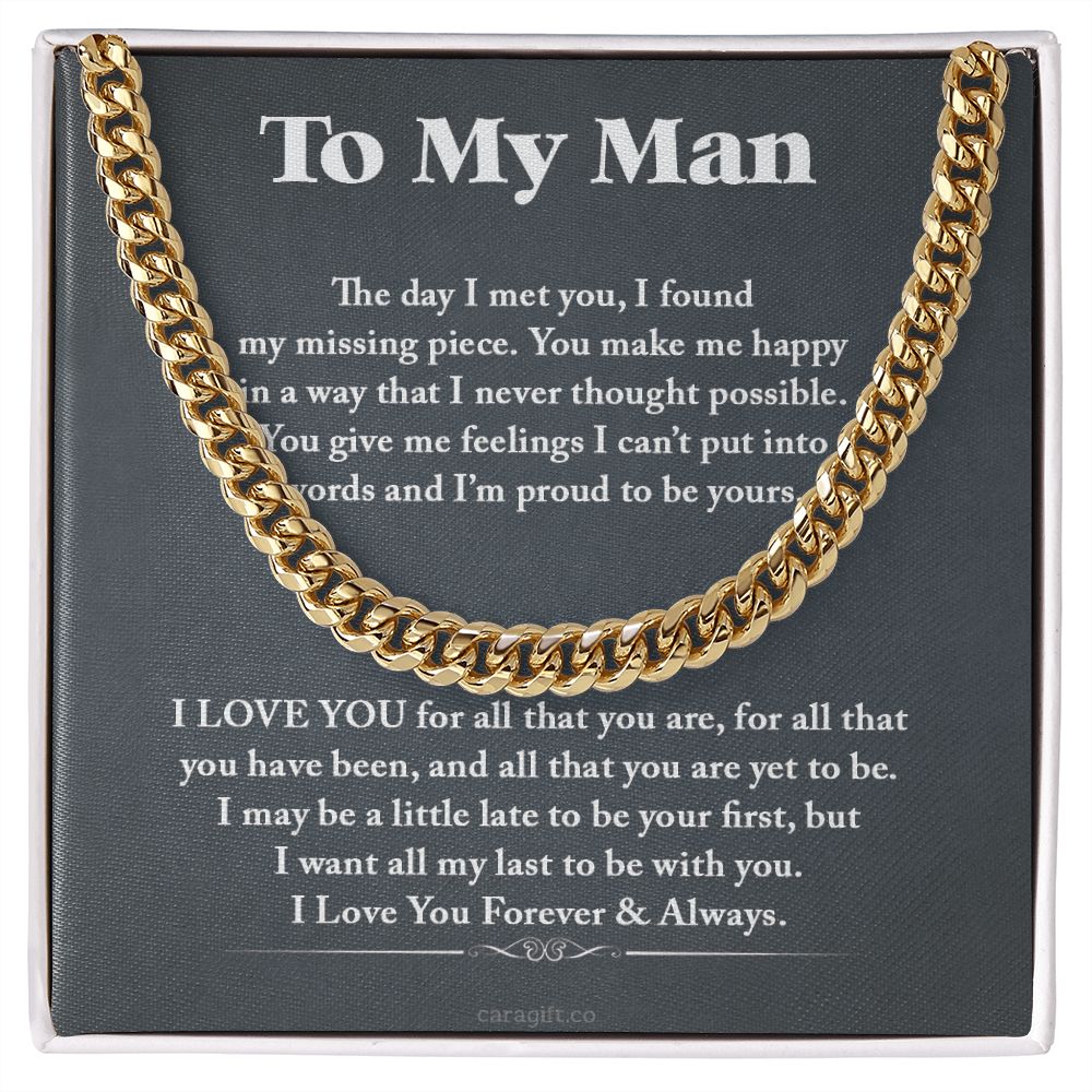 Love you for all that you are - 0033d Him - Cuban Link Chain