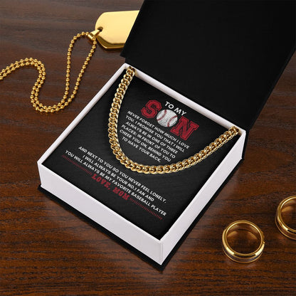 My Baseball Son, Biggest Fan - 076d - Cuban Link Chain