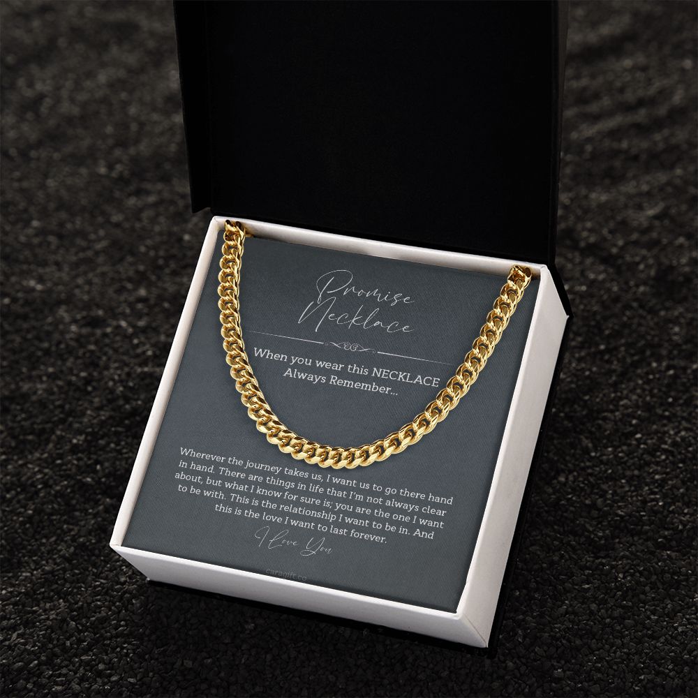 I want us to go there hand in hand Him - Cuban Link Chain