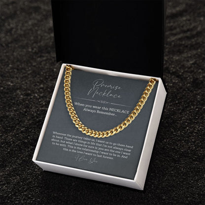 I want us to go there hand in hand Him - Cuban Link Chain